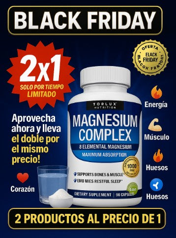 Magnesio Complex 8 En 1 ®️ Mejora el sueño, reduce el estrés y fortalece músculos y huesos